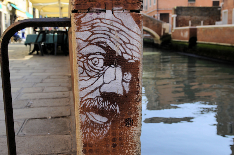 Work by C215 in Venice, Italy. Photo by Son of Groucho.