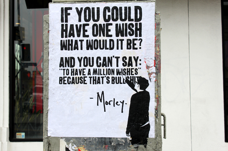 A wheatpaste by Morley. Photo by Stefan Kloo.