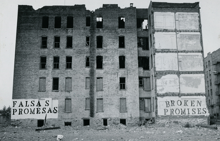 Broken Promises/Falsas Promesas (1980) by John Fekner. Photo by John Fekner.