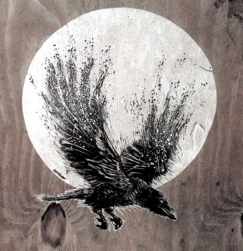 A wheatpaste by Dale Grimshaw. Photo by RJ Rushmore.
