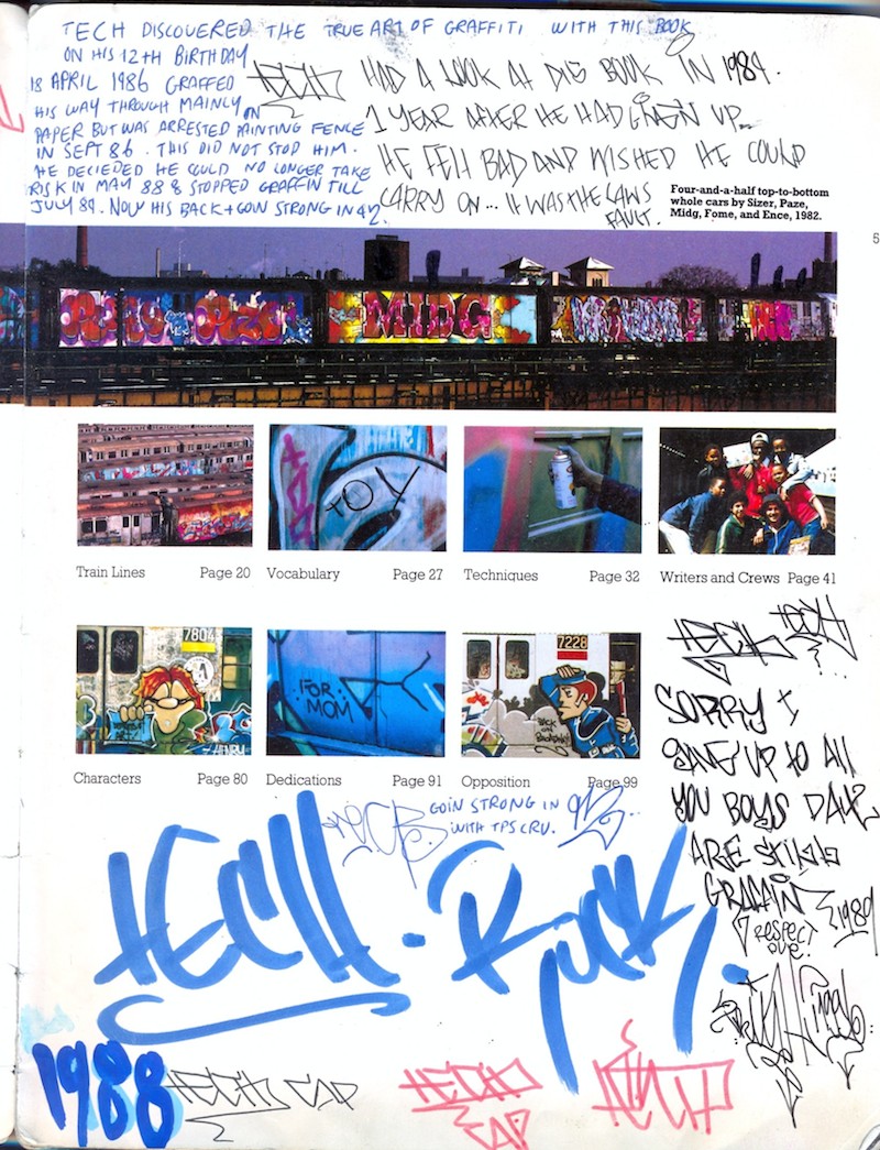 Scan from James Jessop's copy of Subway Art, contents page. Courtesy of James Jessop.