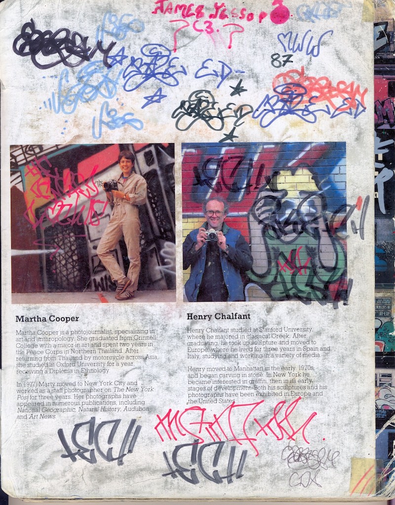 James Jessop's copy of Subway Art, back cover. Courtesy of James Jessop.