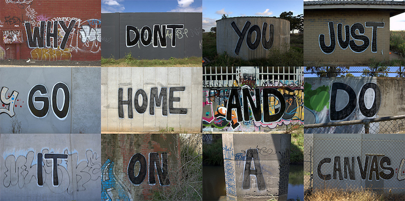 Why dont you just go home… by Lush. Photo montage by Lush.