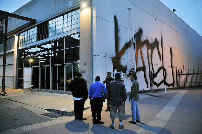 KATSU on the outside of the Museum of Contemporary Art, Los Angeles. Photo by Martha Cooper.