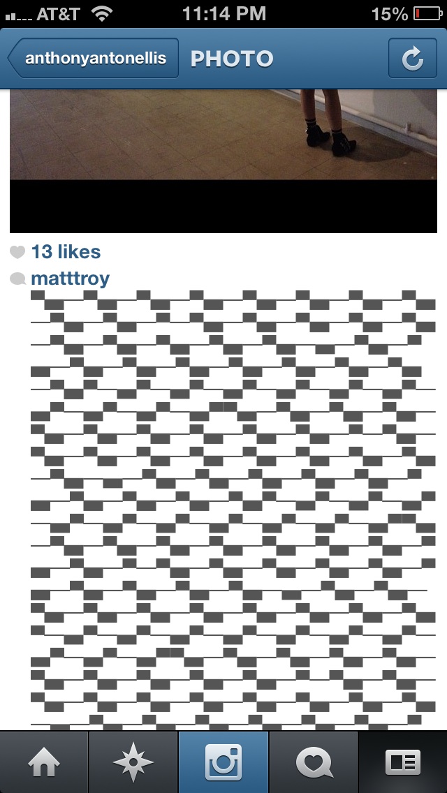 Screenshot of a portion of a comment made by Matt Troy on a photo posted to Anthony Antonellis’ Instagram account.