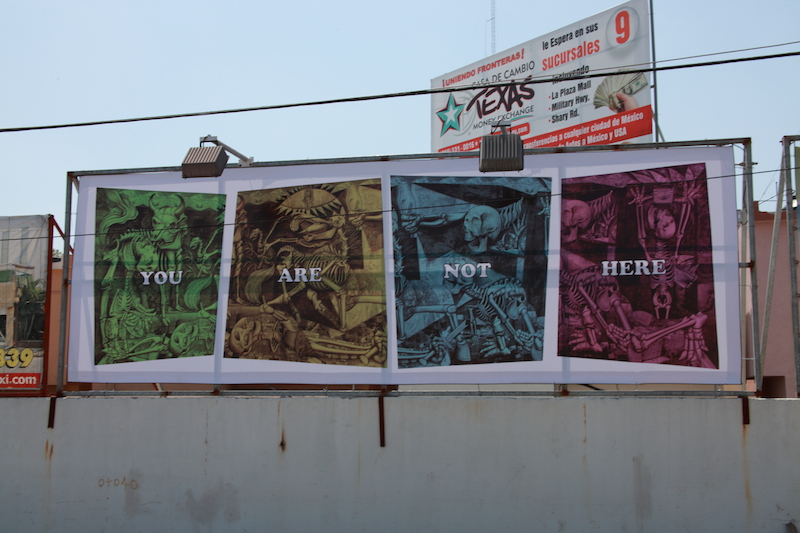 Hijacked billboard by Ron English in Reynosa, Mexico. Photo courtesy of Ron English.