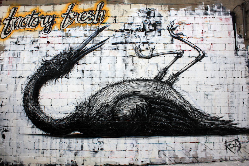 Roa at Factory Fresh in Bushwick. Photo by Luna Park.